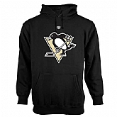 Men's Pittsburgh Penguins Old Time Hockey Big Logo with Crest Pullover Hoodie - Black,baseball caps,new era cap wholesale,wholesale hats